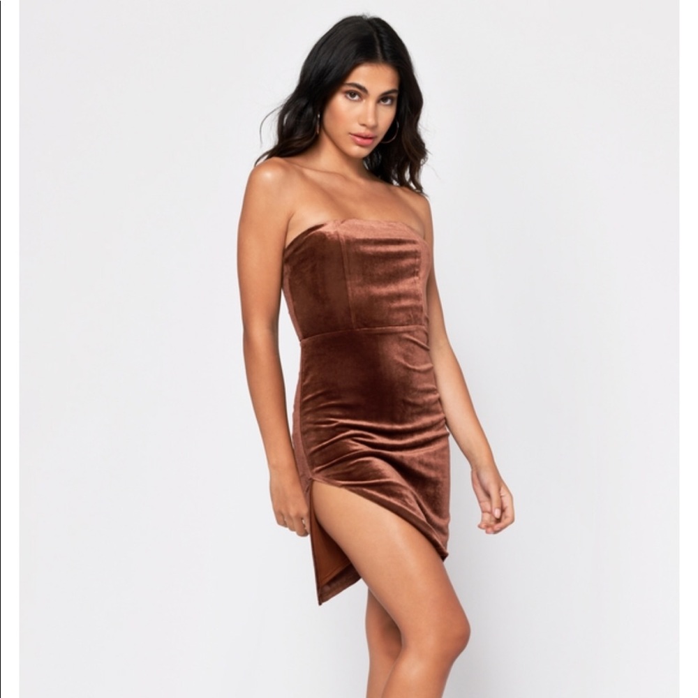 VELVET BROWN PARTY/ FORMAL DRESS!